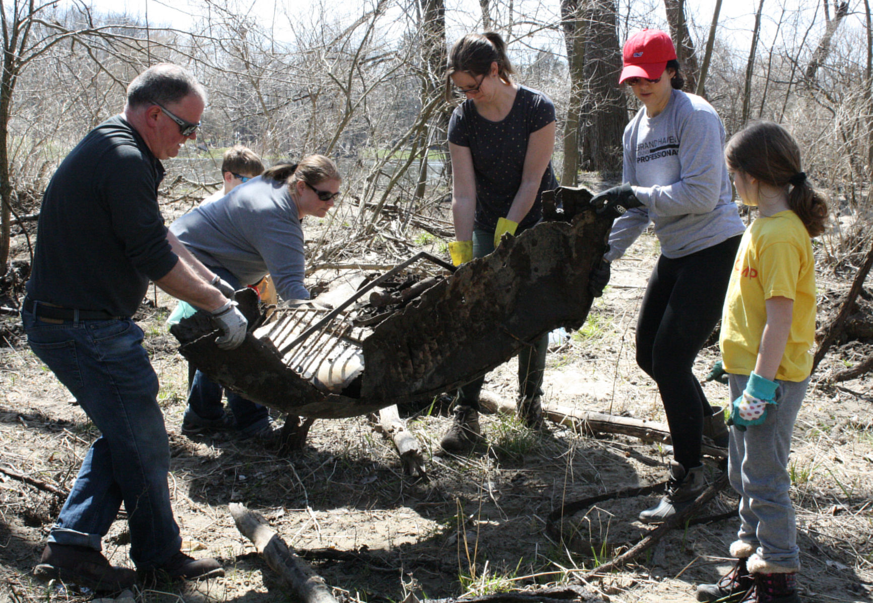 Volunteers clean up everything from toilets to wood-fired cook stoves from river banks